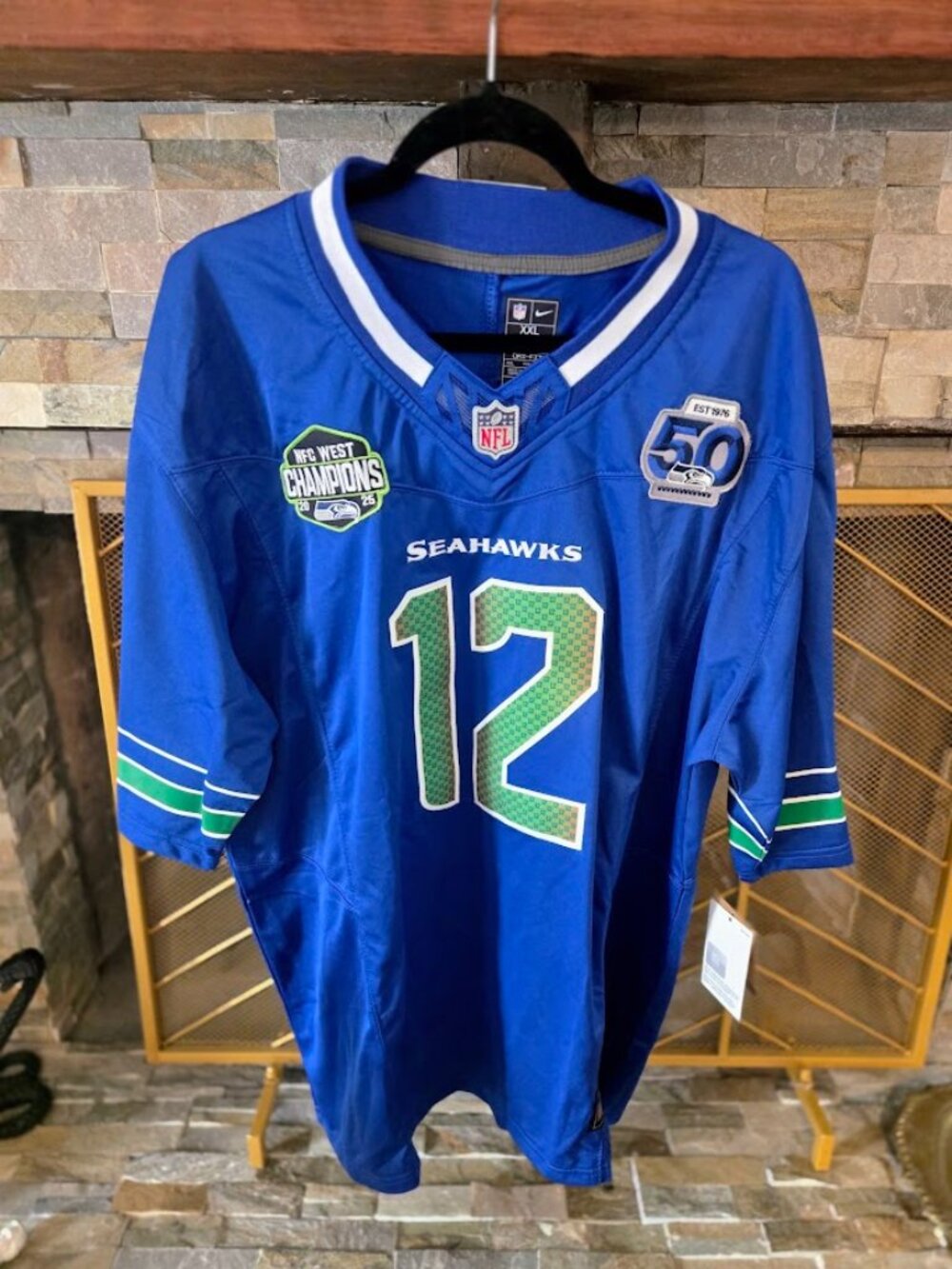 NWT Seattle Seahawks #12 Fan Jersey Blue 50th Anniversary XXL